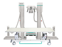Digital radiography systems with a mobile table